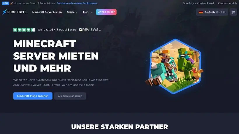 ShockByte homepage screenshot