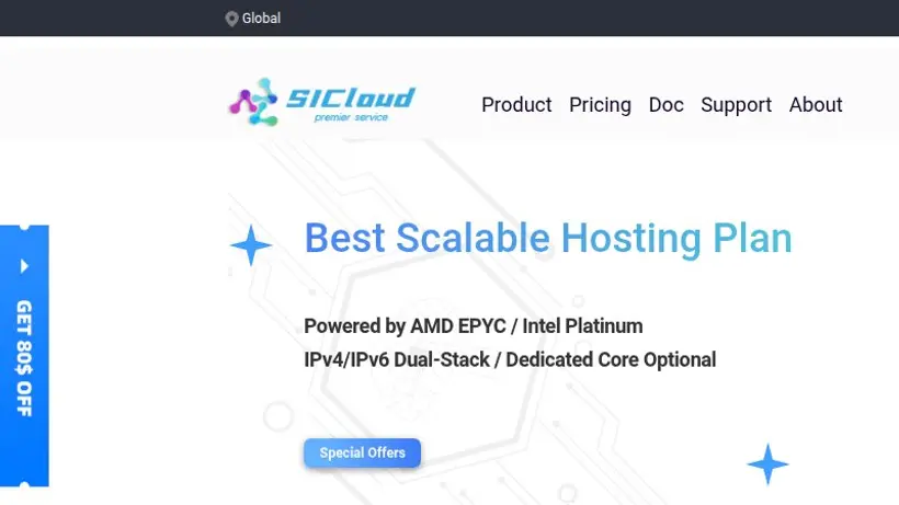 Sicloud.hk homepage screenshot