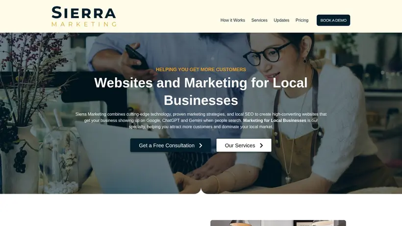 Sierra Host homepage screenshot