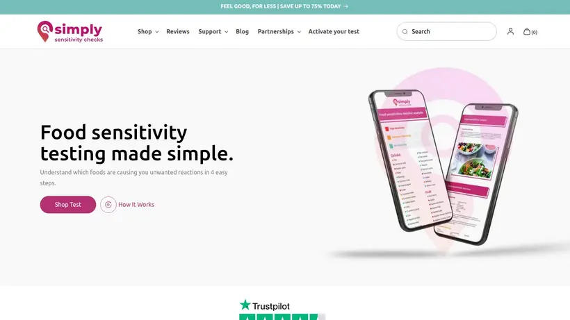Simply Sensitivity Checks homepage screenshot