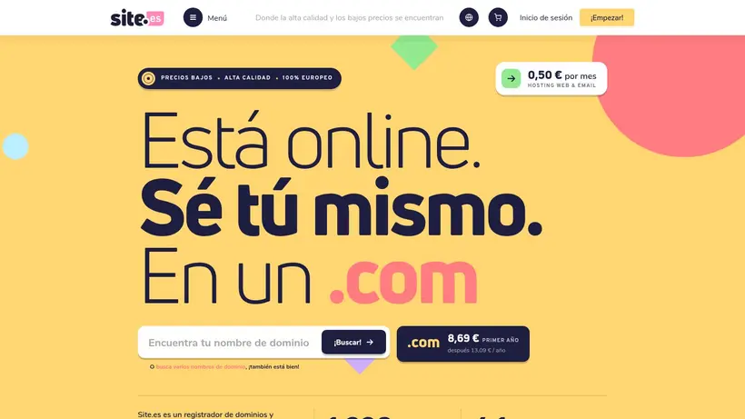 Site.es homepage screenshot
