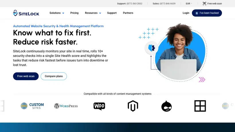 SiteLock homepage screenshot