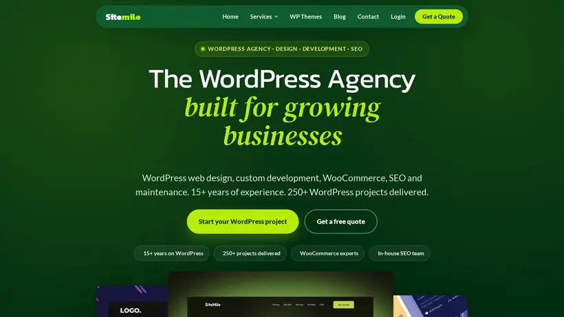 SiteMile homepage screenshot
