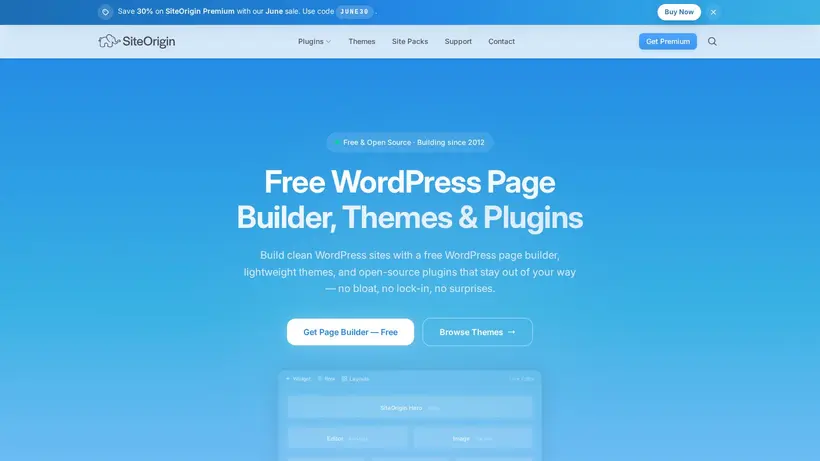 Site Origin homepage screenshot