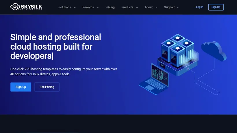 SkySilk homepage screenshot