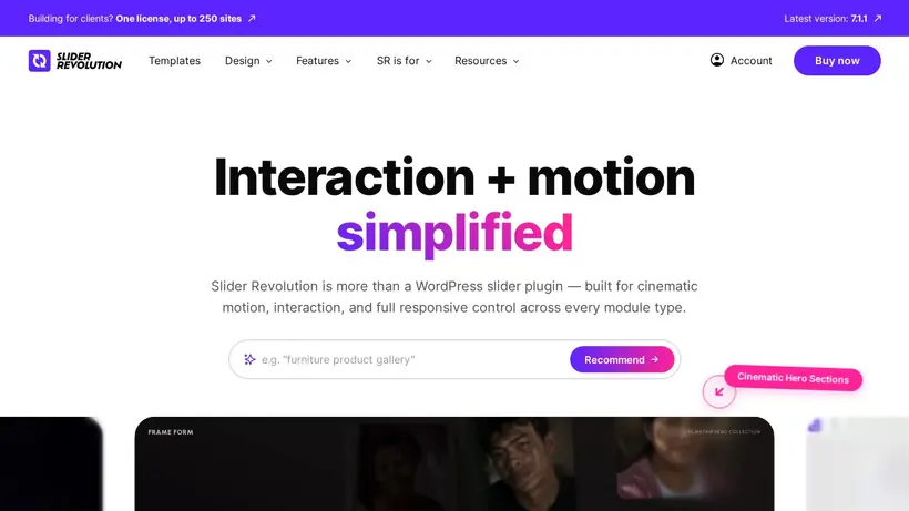Slider Revolution homepage screenshot