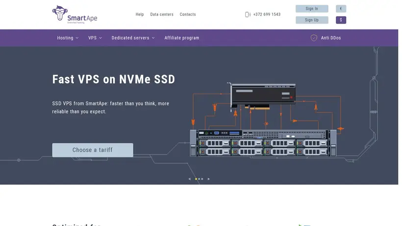 Smart Ape homepage screenshot
