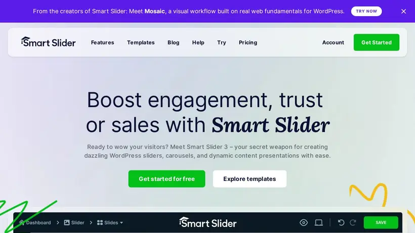 Smart Slider 3 homepage screenshot