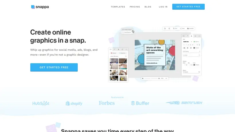 Snappa homepage screenshot