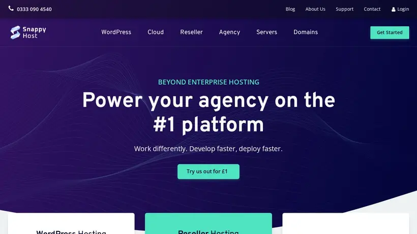 Snappy Host homepage screenshot