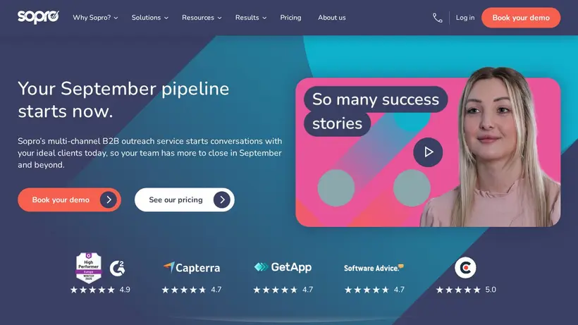 Sopro homepage screenshot
