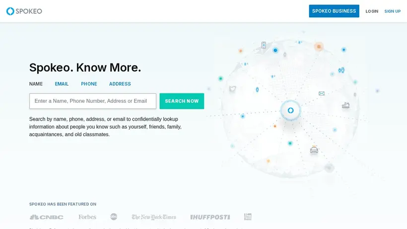 Spokeo homepage screenshot
