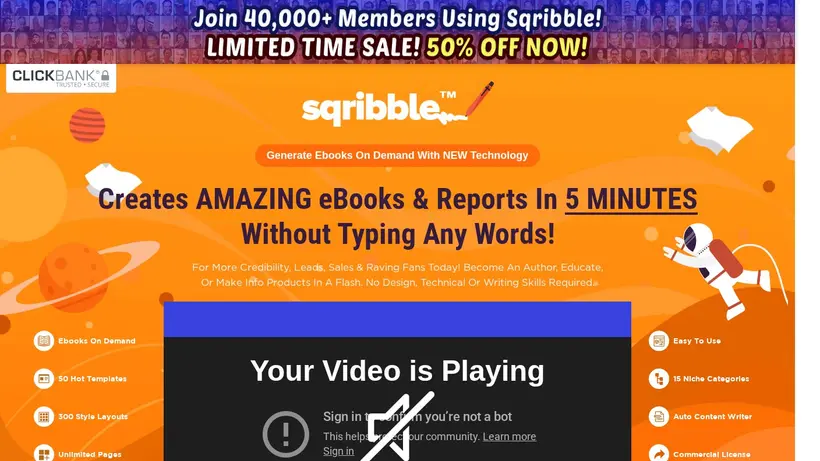 Sqribble homepage screenshot