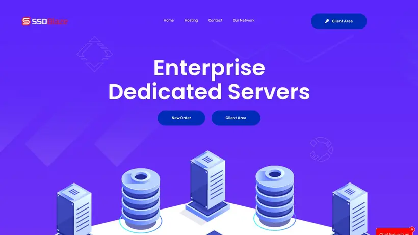 SSD Blaze homepage screenshot