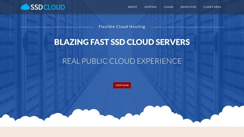 SSD Cloud homepage screenshot