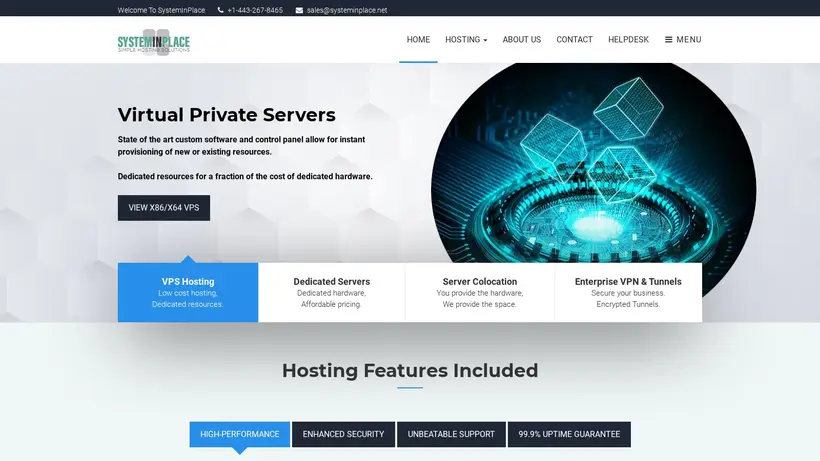 SystemInPlace homepage screenshot