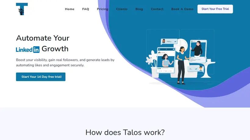 Talos Growth homepage screenshot