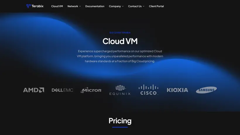 Terabix homepage screenshot