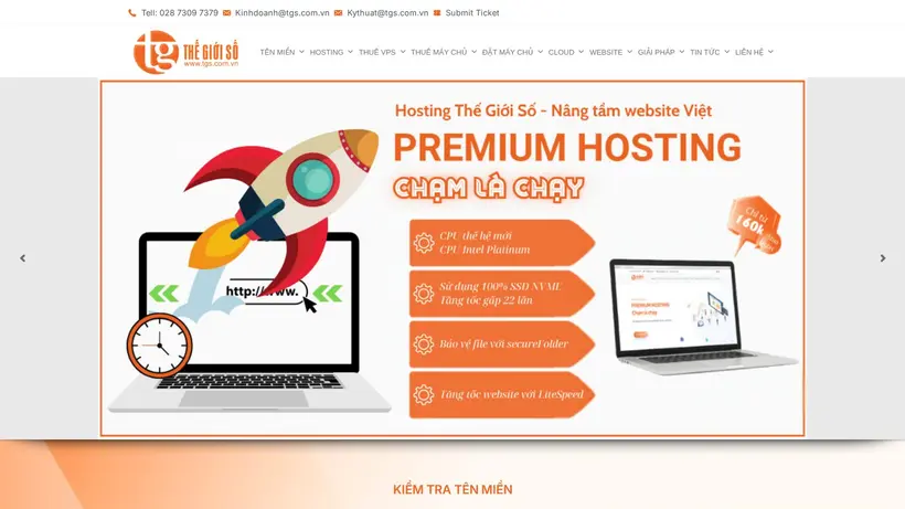 TGS Vietnam homepage screenshot