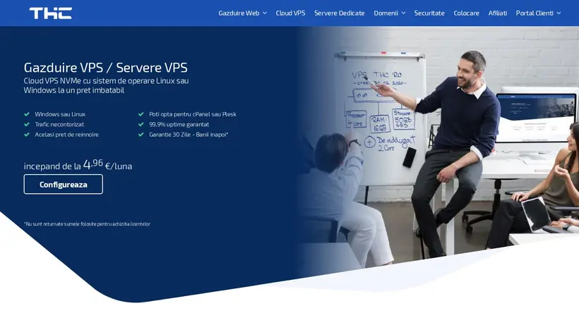 THC.ro homepage screenshot