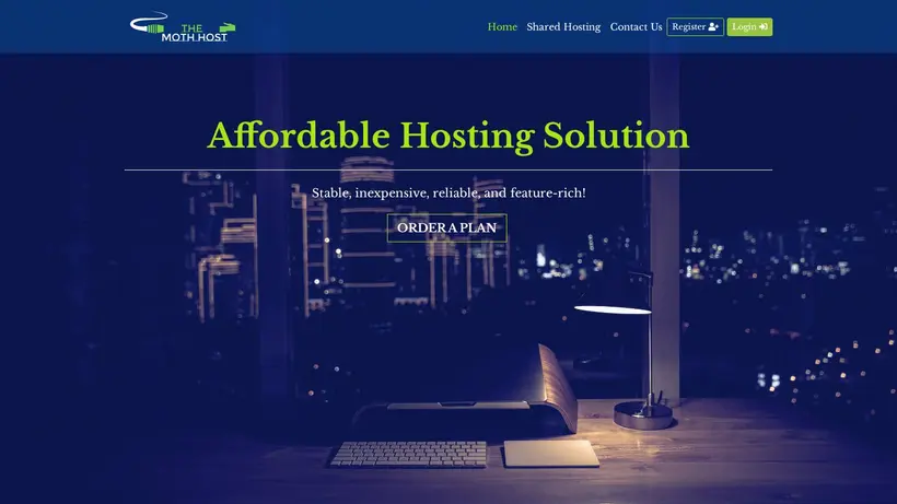 The Moth Host homepage screenshot