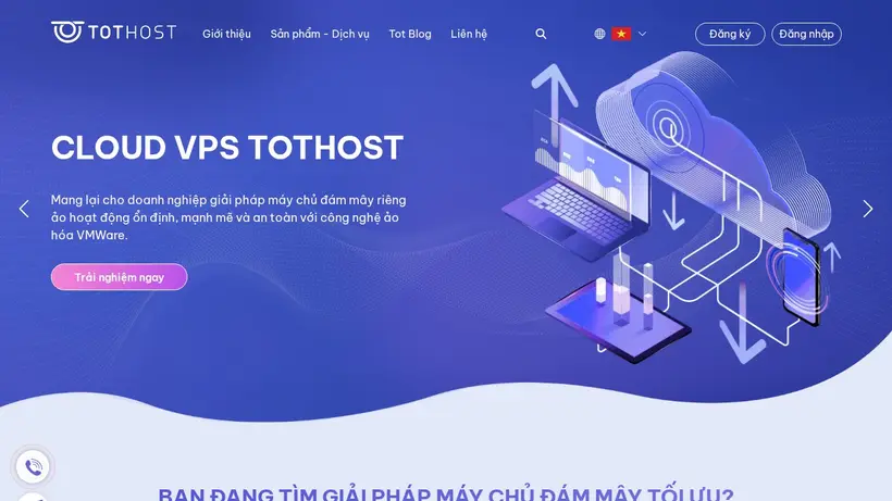 Tot Host homepage screenshot