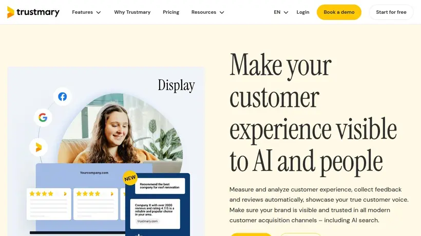Trustmary homepage screenshot