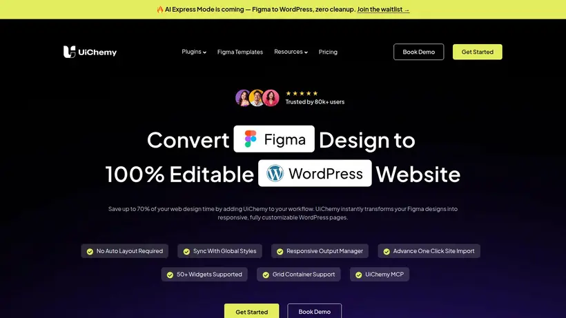 Ui Chemy homepage screenshot