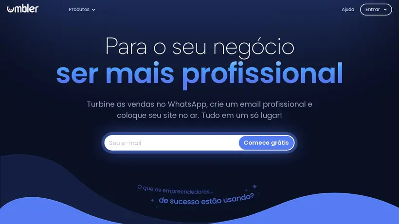 Umbler homepage screenshot