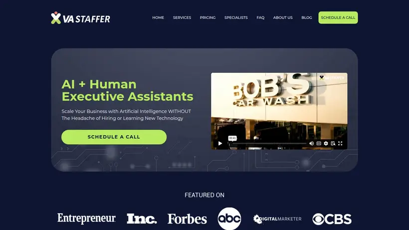 Va Staffer homepage screenshot
