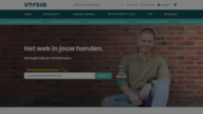 Versio homepage screenshot