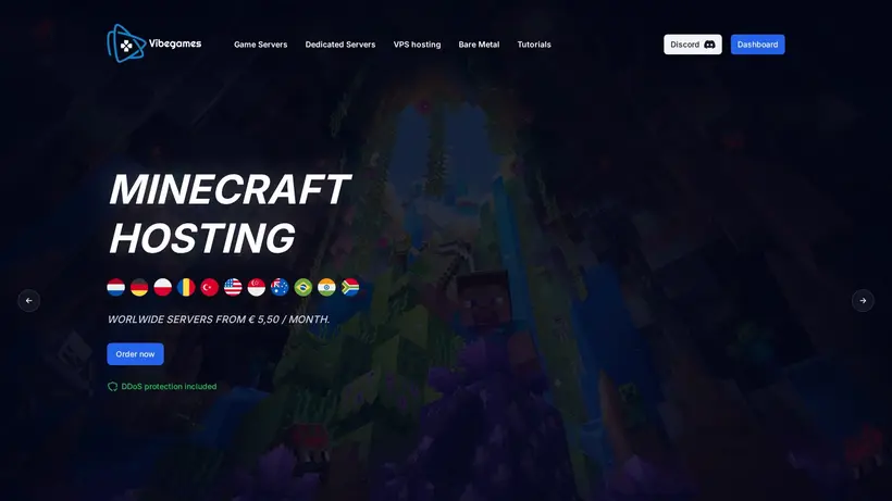 VibeGames homepage screenshot