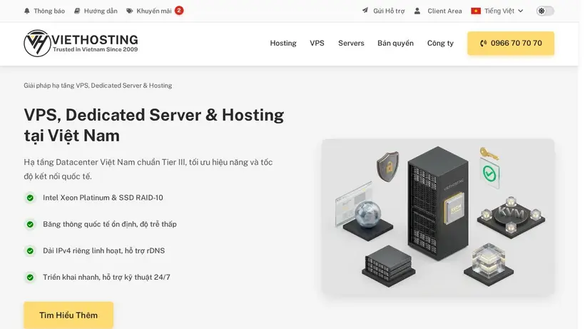 VietHosting homepage screenshot