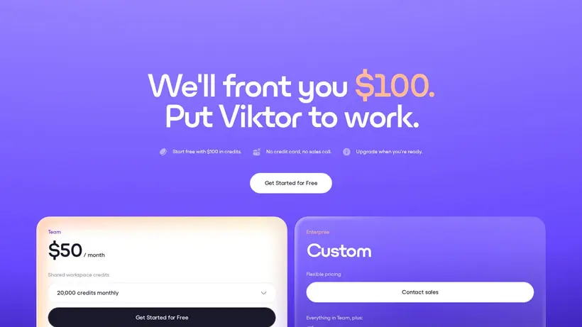 Viktor homepage screenshot