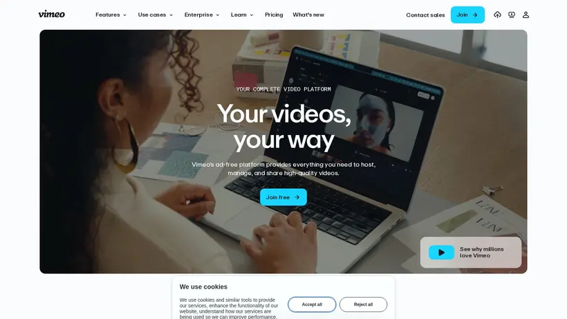 Vimeo homepage screenshot