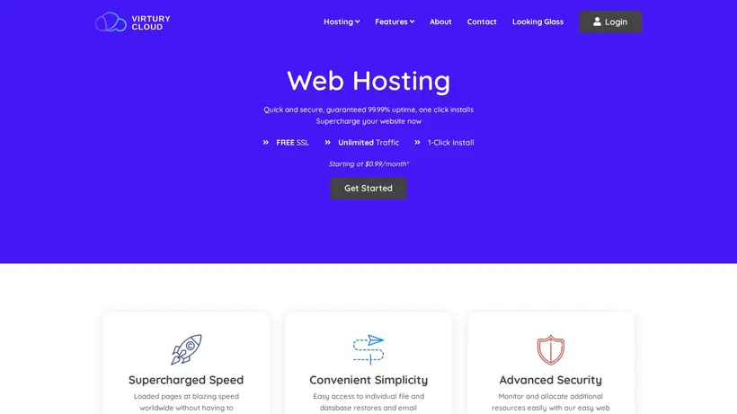 Virtury homepage screenshot