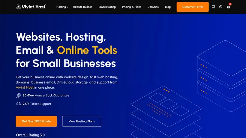 Vivint Host homepage screenshot