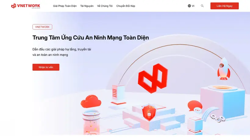 Vnetwork homepage screenshot