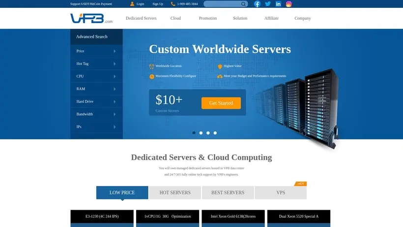 VPB.com homepage screenshot