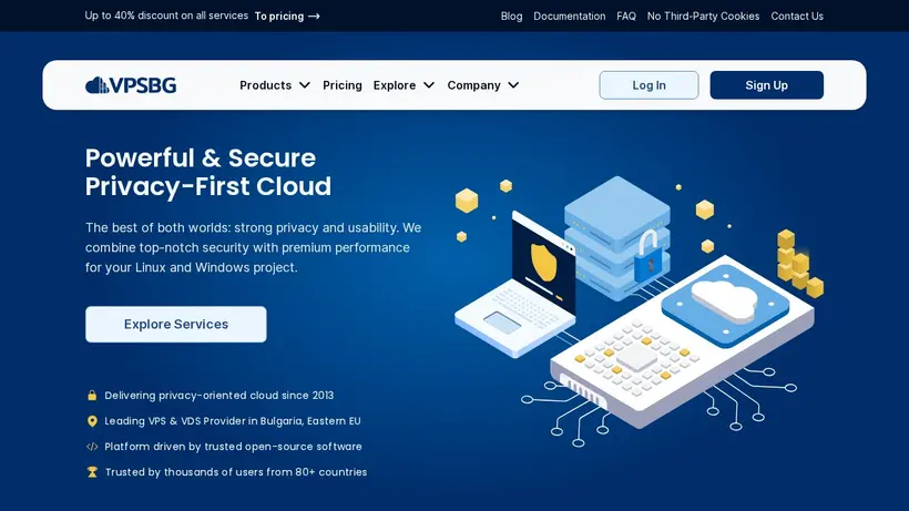 VPS Bulgaria homepage screenshot