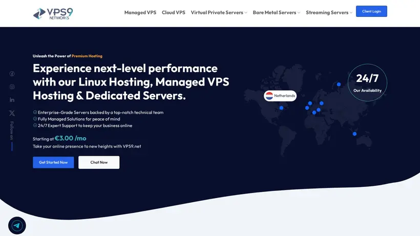 VPS9 homepage screenshot