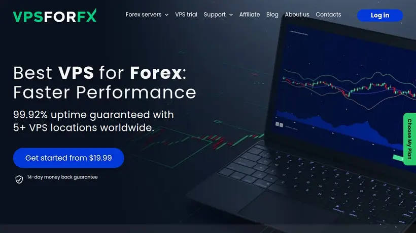 VPS for FX homepage screenshot