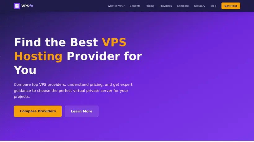 VPS FX homepage screenshot