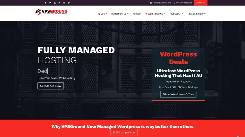 VPS Ground homepage screenshot