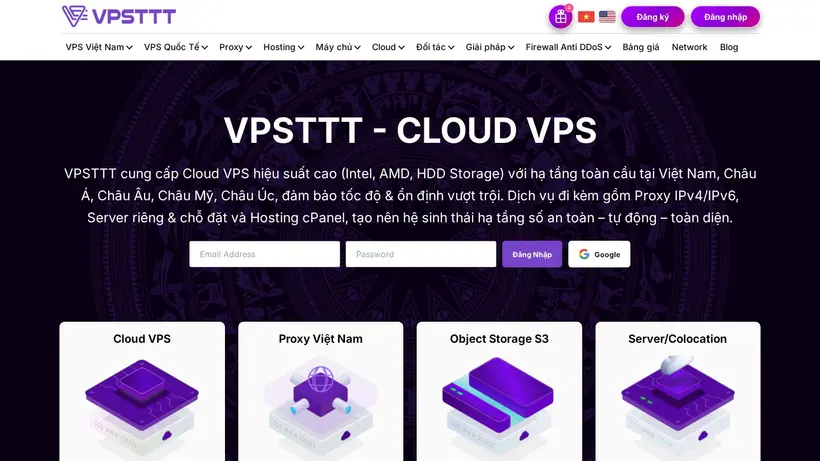 VPSTTT homepage screenshot