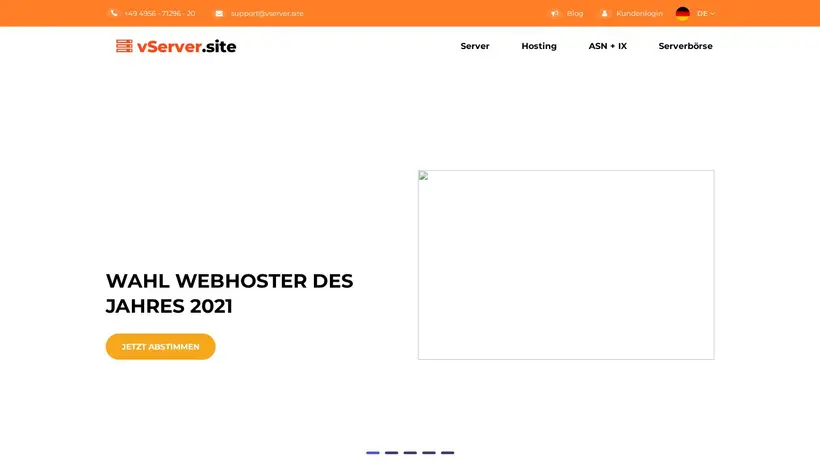 vServer.site homepage screenshot