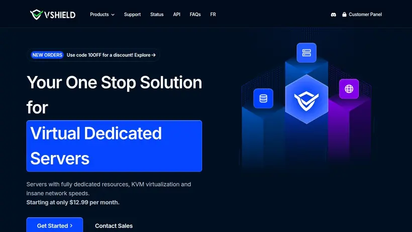 vShield homepage screenshot