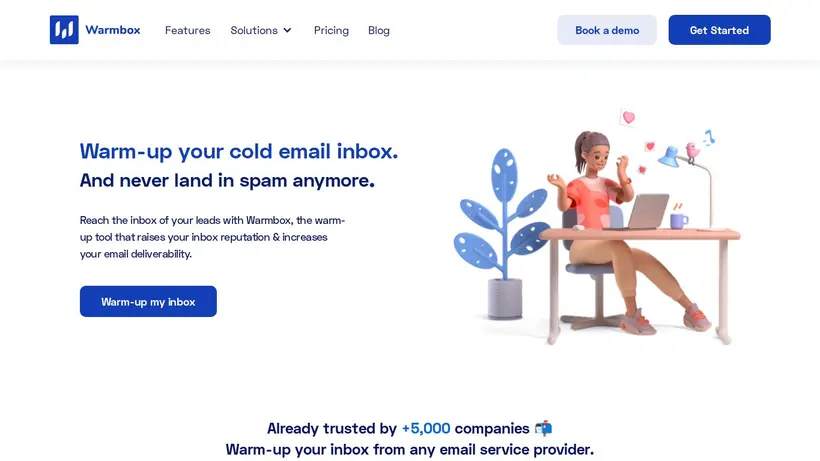 Warmbox homepage screenshot