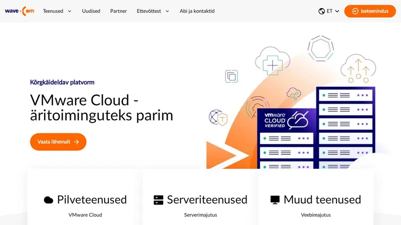 Wave Com EE homepage screenshot