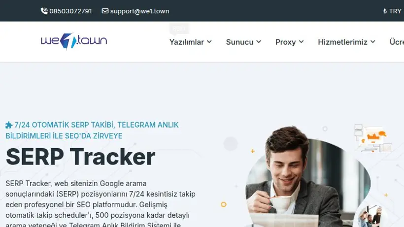 We1 Town homepage screenshot
